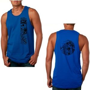Men's Cotton Tank - Samoan Polynesian Tattoo Print